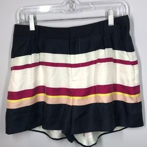 RAOUL 100% Silk Stripes Shorts NWT New​